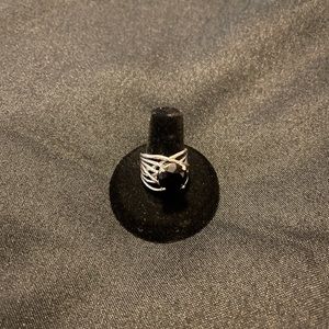 Sterling Silver  Black Onyx Fashion Ring